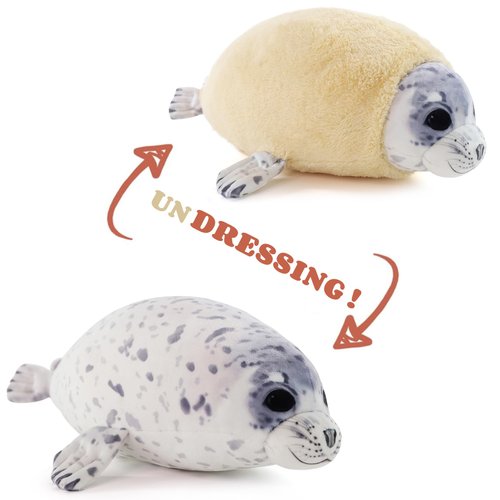 Chubby Blob Young Seal Pillow Soft Plushies, Cute Ocean Stuffed Animals Plush Toy, Room Decor,Throw Pillow Doll Big Plush Toys Gift for Girlfriend,Boys, Girls (Small(12 in))