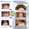 Eyefanniy Glueless Wigs Human Hair pre plucked Pre Cut Blonde Highlights Short Curly Bob Lace Front Wigs for Black Women 4x4 Lace Closure Wig with Elastic Band for Beginners 200% Density 14 Inch