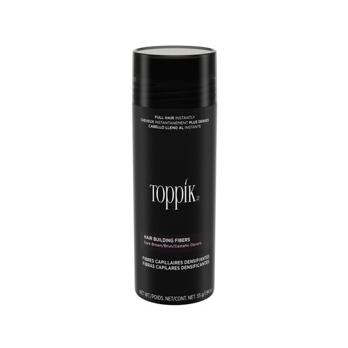Toppik Hair Building Fibers, Dark Brown, 55g | Fill In Fine or Thinning Hair | Instantly Thicker, Fuller Looking Hair | 9 Shades for Men & Women