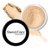 Sweet Face Minerals (Warm) (Most Popular Neutral Shade) (5gm Jar) FOUNDATION Mineral Makeup with SPF 18+, Full Coverage Matte Loose Powder, Bare Face Cosmetics