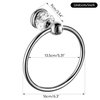 WINCASE Chrome Towel Ring, Bath Hand Towel Holder Crystal, Silver Towel Rack Wall Mounted