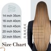Fshine Ombre Weft Hair Extensions Human Hair 18 Inch Dark Brown Fading to Light Brown and Golden Blonde Sew in Remy Hair Extensions Soft Weft Hair Extensions Full Head 100g One Piece