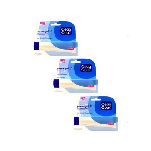 Clean & Clear Persa-gel 10 Acne Treatment, Maximum Strength-1 Oz Pack of 3