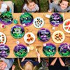 60Pcs Green Purple Monster Truck Party Paper Plates for Monster Truck Birthday Party 9in Racing Car Theme Disposable Tableware Dinnerware Set for Kids Boys Monster Truck Birthday Party Supplies