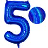 Number 5 Balloon 40 inch, Dark Blue Big Number Balloon, Giant Foil 5 Balloons Number, Helium 5th Birthday Balloons for Kids Boys Girls Birthday Party Decorations Wedding Anniversary Event Supplies