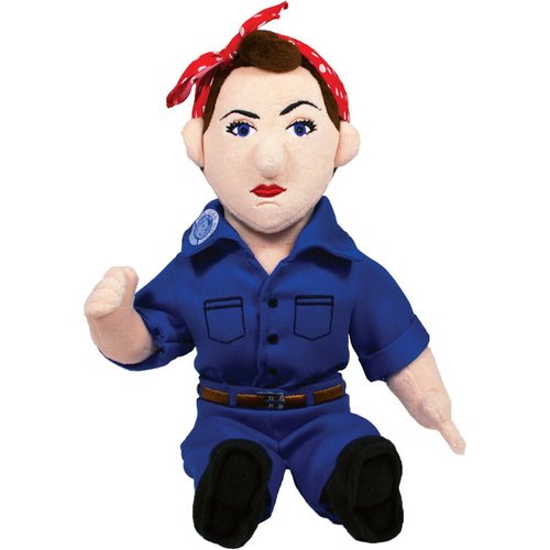 Rosie The Riveter Doll - 11" Soft Stuffed Plush Little Thinker