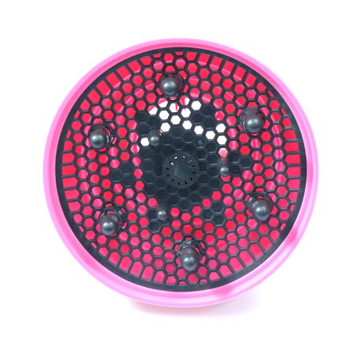 Collapsible Hair Diffuser Attachment for Hair Dryers, Portable Silicone Diffuser for Curly Hair, Universal Fit 1.57-1.99 Inch Nozzle, Ideal for Travel, Salon, and Home Use (Rose Red)