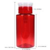PANA Beauticom 7oz Red Push-Down Dispenser Bottle - 1 Bottle - Empty Refillable Pump Bottle for Nail Polish Remover