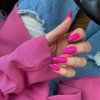 KXAMELIE Hot Pink Press on Nails Medium Length,Gel Glue on Nails Almond Nails Press on,Natural Vibrant Stick on Nails for Women,Reusable Stiletto Nails Acrylic,Short Almond Nails Set in 12 Sizes