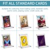 Mudder 6 Pack Acrylic Baseball Card Frame Display Stand Trading Card Display Clear Trading Card Holder for Standard Cards, Sports Cards, Trading Card, Sports Card
