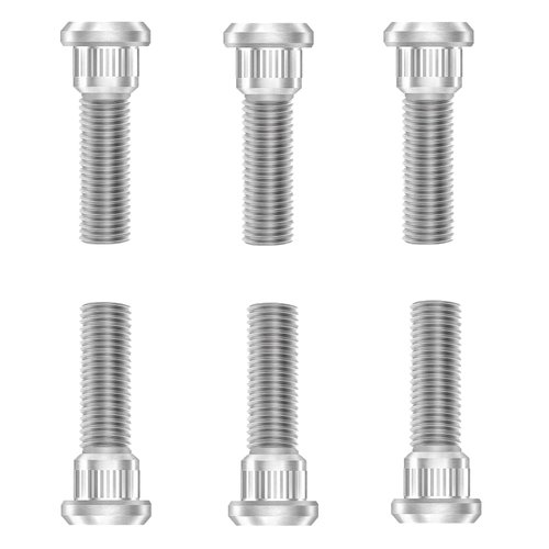 6PCS Wheel Studs,49mm Long & M12x1.5 Steel Lug Bolts, Wheel Lug Stud Car Accessories Compatible with Chevrolet Lexus Toyota Scion Pontiac Replace#610-266 90942-02049