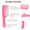 Mini Hair Combs,2 Pack Small Wide Tooth Comb Detangling Comb Hair Comb Brush for Women Portable Travel Shower Comb for Curly Long Wet Dry Hair - Best Styling Comb for Reducing Hair Loss (Pink)