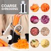 Rotary Cheese Grater Cheese Shredder - Cambom Kitchen Manual Cheese Grater with Handle Vegetable Slicer Nuts Grinder 3 Replaceable Drum Blades and Strong Suction Base Free Cleaning Brush