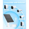 Solar Panel Compatible with Eufycam 2C/2C Pro/E40/E20/2/2 Pro/E, 5V 4W Solar Panels for Camera, Continuous Power Supply, Micro USB & Type-C Port 9.8ft Cable, IP65 Waterproof, Secure Wall Mount, 1 Pack