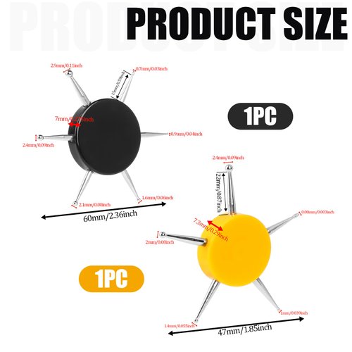 2Pcs Nail Dotting Tool Set, Circular Nail Art Dotting Tools, 12 Sizes Nail Design Dotting Pen, Multipurpose Manicure Pen for Pattern Tracing Stylus Dot Embossing, Professional Nail Salon or Home Use