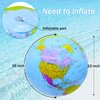 Dshengoo 12 Pcs Inflatable Globe Beach Balls,16 Inch Swimming Pool Toys,Kids Summer Water Ball for Beach Playing,Teaching,Party Favors