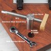 DDWT 2 Pack Bench Dog Clamp 3/4 Inch Dog Hole Clamp Woodworking Adjustable Workbench Stop Stainless Steel Brass (19mm)