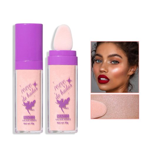 IONSGAKO Polvo De Hadas Body Highlighter Body Glitter Shimmer Highlighter Powder Makeup Stick Multipurpose Contour Stick for Face Highlighter Blush Highlighter Fairy Glitter Makeup - Pink