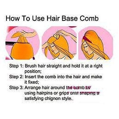 AnHua® 1PC Charming Bump It Up Volume Inserts Do Beehive hair styler Tool Hair Comb Hot (Beige)