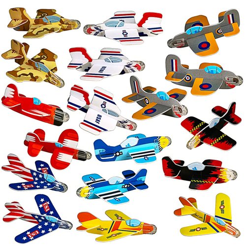 ArtCreativity Foam Airplanes For Kids - Bulk Set of 72 - Lightweight Planes with Various Designs - Individually Packed Foam Glider Planes for kids - Fun Airplane Party Favors for Boys and Girls