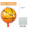 BIEUFBJI 18 Inch Basketball Balloons Aluminum Foil Balloon Sport Party Basketball Theme Birthday Party Supplies Decor 10 PCS
