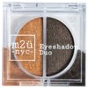 M2U NYC EyeShadow Duo, Eye Shadow Set, Multiple Shades/Colors, Makeup Eyeshadow Palette, 2 Colors Per Set (Greenpoint (Gold | Musty Green))