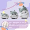 ZRENJHUS Cat Sensory Toys Desk Pets for Kids Classroom Stress Relief Toys for Anxiety Toys Gifts for Game School Gifts Festival Party Favors( Gray + Orange )