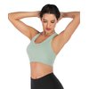 RUNNING GIRL Sports Bra for Women, Criss-Cross Back Padded Strappy Sports Bras Medium Support Yoga Bra with Removable Cups(WX2353D.Green.L)