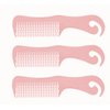 Willie Morrow Hair Comb 3 pieces Pink, made in USA, hair detangler, adults and kids, no more tangles, hair styling, professional, set, kit, hair stylist