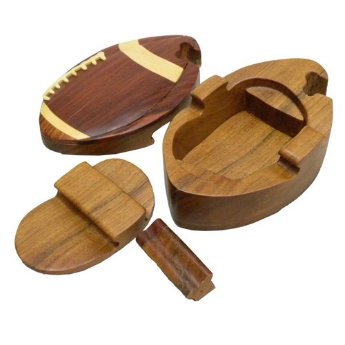 Football - Secret Handcrafted Wooden Puzzle Box
