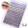 Natural Lash Clusters Wispy Cluster Eyelash Extensions 168pcs Individual Lashes 8-16mm C Curl DIY Lash Extension Natural Look Soft Thin Band Cluster Lashes by ALICE