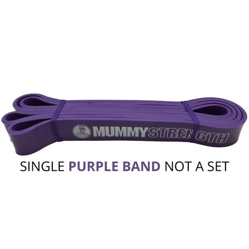 MummyStrength Resistance Bands for Men and Women. The Best Stretch Band for Pull Up Exercise and Powerlifting. Works with Any Pull Up Bar or Station. Single Band. Workout Guide Included
