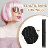 Tucnoeu 3Pcs Elastic Bands for Wig Adjustable Wig Bands No Slip,Wig Strap to Secure Wig Black Elastic Bands to Hold Wigs in Place Wig Accessories