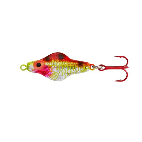 Lindy Rattl'N Flyer Spoon Hybrid Ice Fishing Lure Jigging Spoon, Perch, 1/8 oz