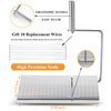 Stainless Steel Cheese Slicer with 10 Replacement Wires, Metal Cheese Cutter and Cutting Board - For Block Cheese