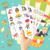 EMOEM Metallic + Glow Kids Tattoos Temporary, Waterproof Tattoo Stickers for Boys and Girls, Metallic Glitter Glow Party Favors Goodie Bag Stuffers (Unicorns)