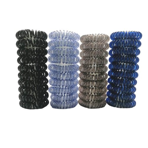 PNEIFON Spiral Hair Ties 40 pcs No Crease Elastic Ponytail Holders Hair Ring Phone Cord Traceless Hair Rubber Bands Suitable for All Hair Types (style2)