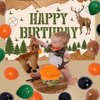 66Pcs Deer Hunting Theme Birthday Party Decorations Set, Hunting Party Supplies with Happy Birthfday Backdrop, Balloons Arch Kit, Deer Hunting Photography Background Party Decors for Kids Adults