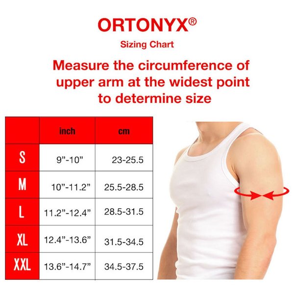 ORTONYX Shoulder Stability Brace Compression Sleeve for Rotator Cuff Support, Injury Prevention, Dislocated AC Joint, Labrum Tear, Frozen Shoulder Pain, Sprain, Soreness, Bursitis/XL