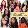 Amella Hair 100% Unprocessed Brazilian Body Wave One Bundle 22inch 8A Brazilian Virgin Hair Weave Human Hair Bundles Body Wave Natural Black Color 90-95g/bundle