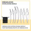 8 Pieces Hair Locking and Tightening Tools - Dreadlocks Sisterlocks Craft Extensions Accessories for Braiding Hair (Silver)