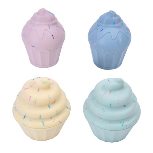 Baby Bath Toys, Silicone Mold Free Cake-Shaped Bath Toys for Babies and Toddlers 1-3, Non-Toxic Dishwasher Safe, Squeeze and Squirt Pool Toys 4-Pack, Easy to Clean and Dry