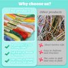 Dercuy Embroidery Floss,70 Skeins Mixed Colors Cross Floss Stitch Thread, Hand Sewing Needle for Embroidery,Rainbow Color Friendship Bracelet String for Bracelet Making, Sewing Crafts