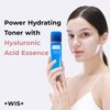 +WIS+ Power Hydrating Toner with Hyaluronic Acid, Effective Soothing for Sensitive Skin, Daily Face Skin Care for Dry to Normal Skin (4 fl.oz)