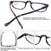 AQWANO Half Moon Frame Reading Glasses Blue Light Blocking, Computer Readers for Women Men Anti Glare Filter UV Ray Filter with Spring Hinge, 1.0