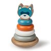 Mary Meyer Leika Wooden Toys Stacking Rings Montessori Toy for 24+ Months Old Toddler Preschool Gifts, 4.25 x 7-Inches, Raccoon & Fox