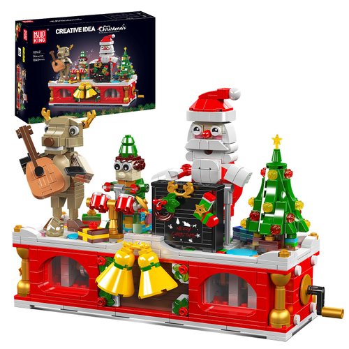 Mould King Christmas Tree Building Kit with Santa, Xmas Tree, Christmas Elf, Reindeer, Collectible Christmas Vacation Blocks Sets for Adults, Decorative Gifts Holiday Present Toys for Kids (1045 PCS)