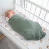 Comfy Cubs Muslin Swaddle Blankets Neutral Receiving Blanket Swaddling, Wrap for Boys and Girls, Baby Essentials, Registry & Gift (Wine, Neptune, Fern, Caramel)