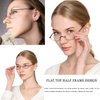 Viseng 2 Pack Vintage Alloy Half Moon Reading Glasses Women Men Slim Half Frame Lens Readers Glasses +1.5