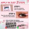 MLEN DIARY Self Adhesive Lash Clusters DIY Eyelash Extensions D Curl Natural 30Pcs Self Adhesive Cluster Lashes 10-14MM No Glue Individual Lashes Self Application at Home